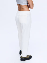Back view of RecTrek 26" Pant in White, featuring a comfortable pull-on waistband and back pocket.
