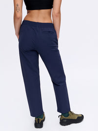 Back view of RecTrek 26" Pant in Navy, featuring a custom-fit drawstring and back pocket.