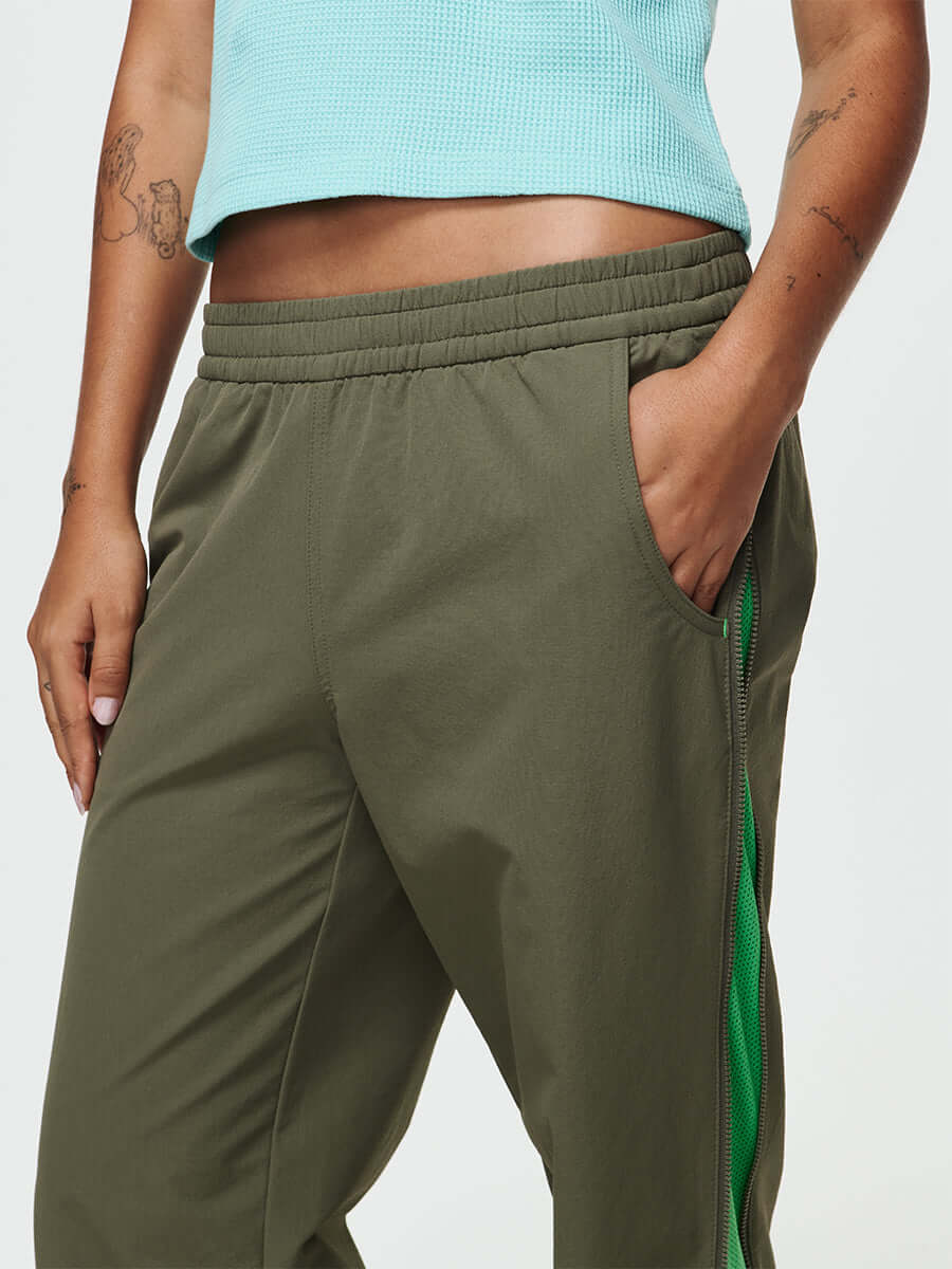 RecTrek Zip Pant in Durable Stretch Woven - Tea Tree Multi | OV