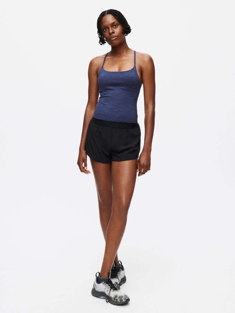 Relay 3in Short in Lightweight RecPoly - Black