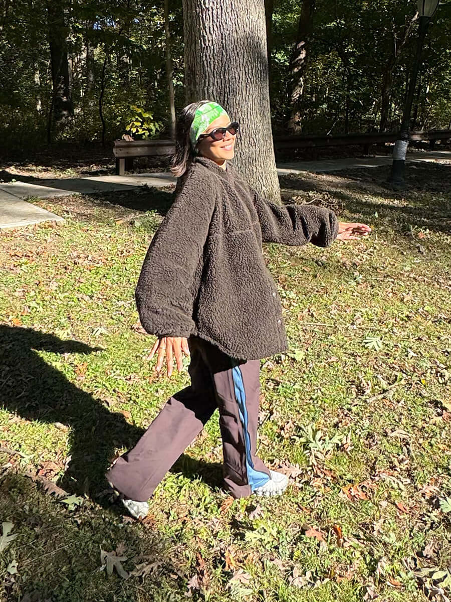 Candy Fleece Snap Jacket in Wool Blend - Earth | Outdoor Voices