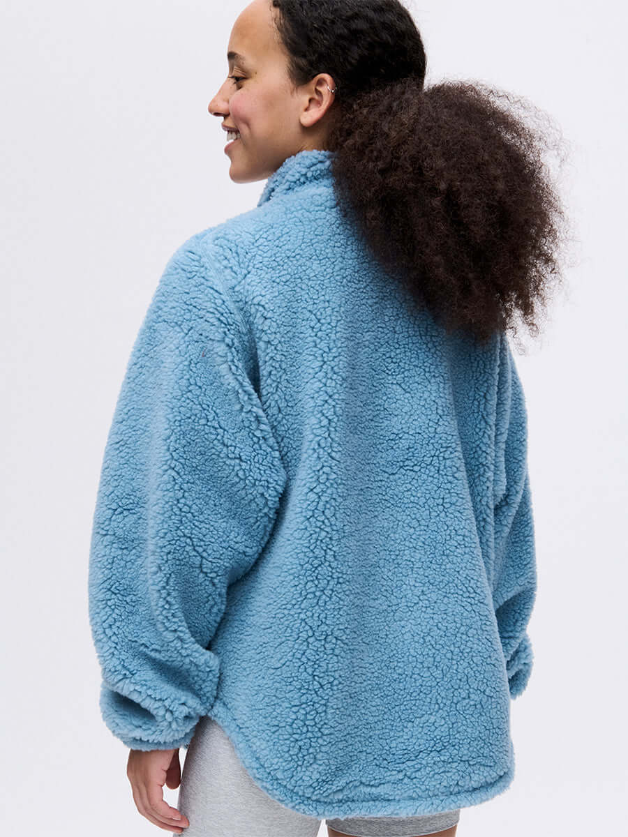 Candy Fleece Snap Jacket in Wool Blend - Storm | Outdoor Voices
