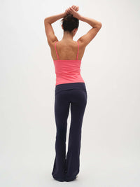 Back view of Strappy Tank in Cotton Candy, featuring adjustable spaghetti straps and a cute neckline.