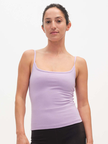 専用 Waffle Back Ribbon Tank Lavender Double-Layered 