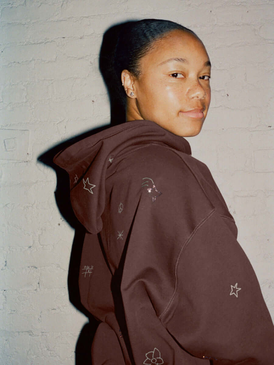 トップス Sunny C Sider HEAVYWEIGHT HOODIE Sunny Hoodie in Strobe Fleece Cotton | Outdoor Voices