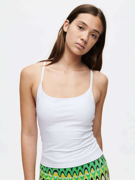 TechSweat Move Free Tank with Built-In Bra - White | OV
