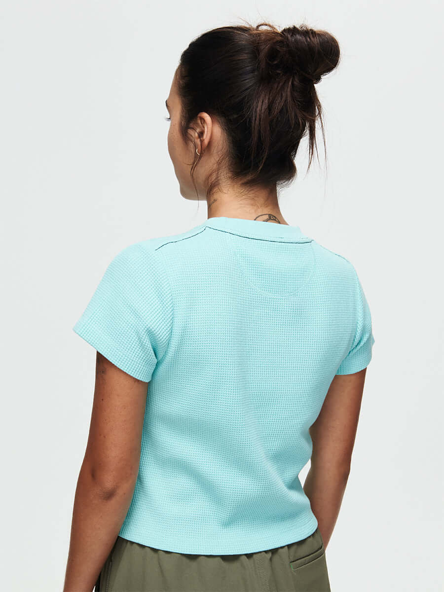 Waffle Baby Tee in 100% Cotton Knit - Seaglass | Outdoor Voices