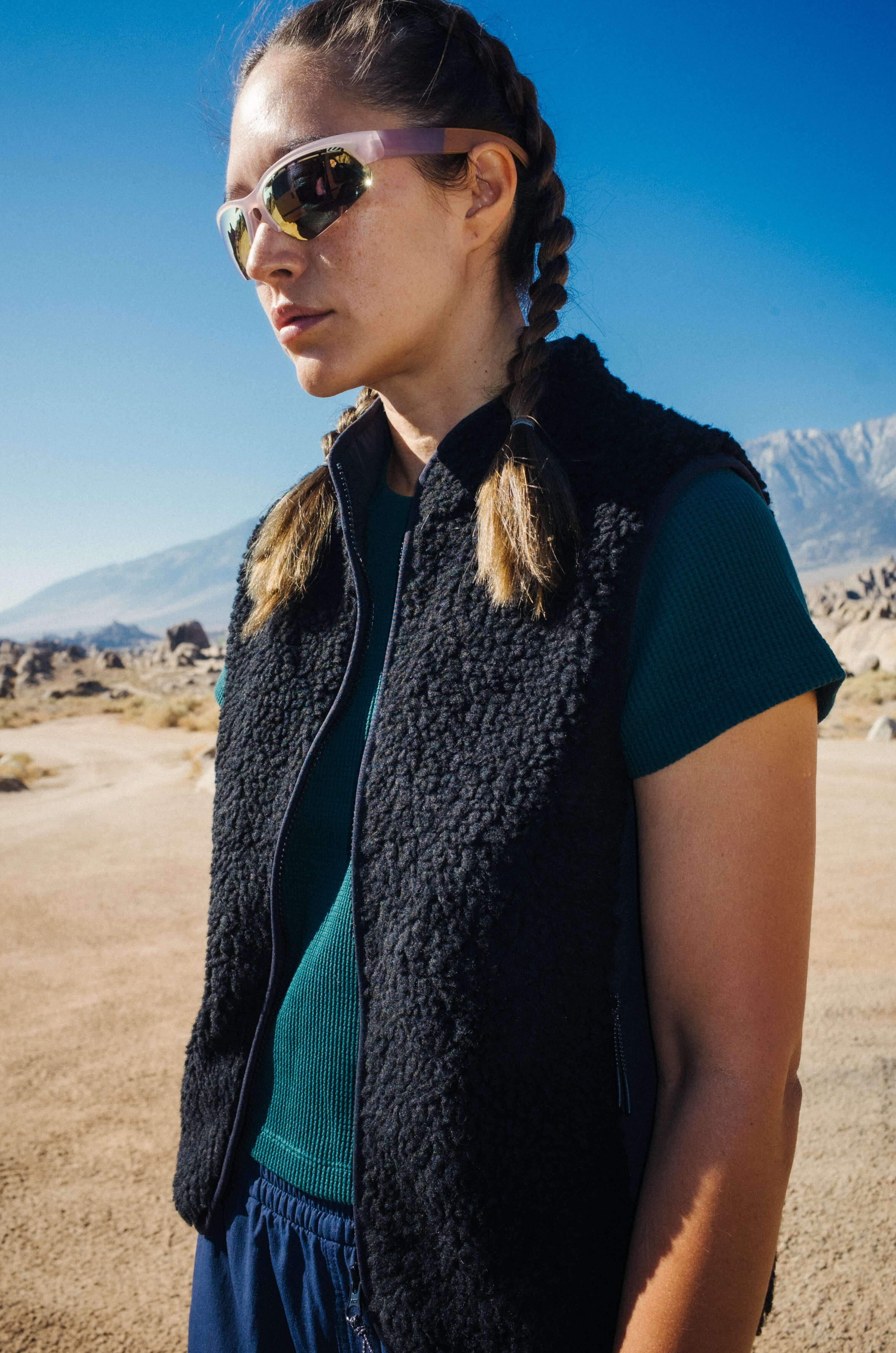 Candy Fleece Vest in Italian Wool-Blend - Black | Outdoor Voices