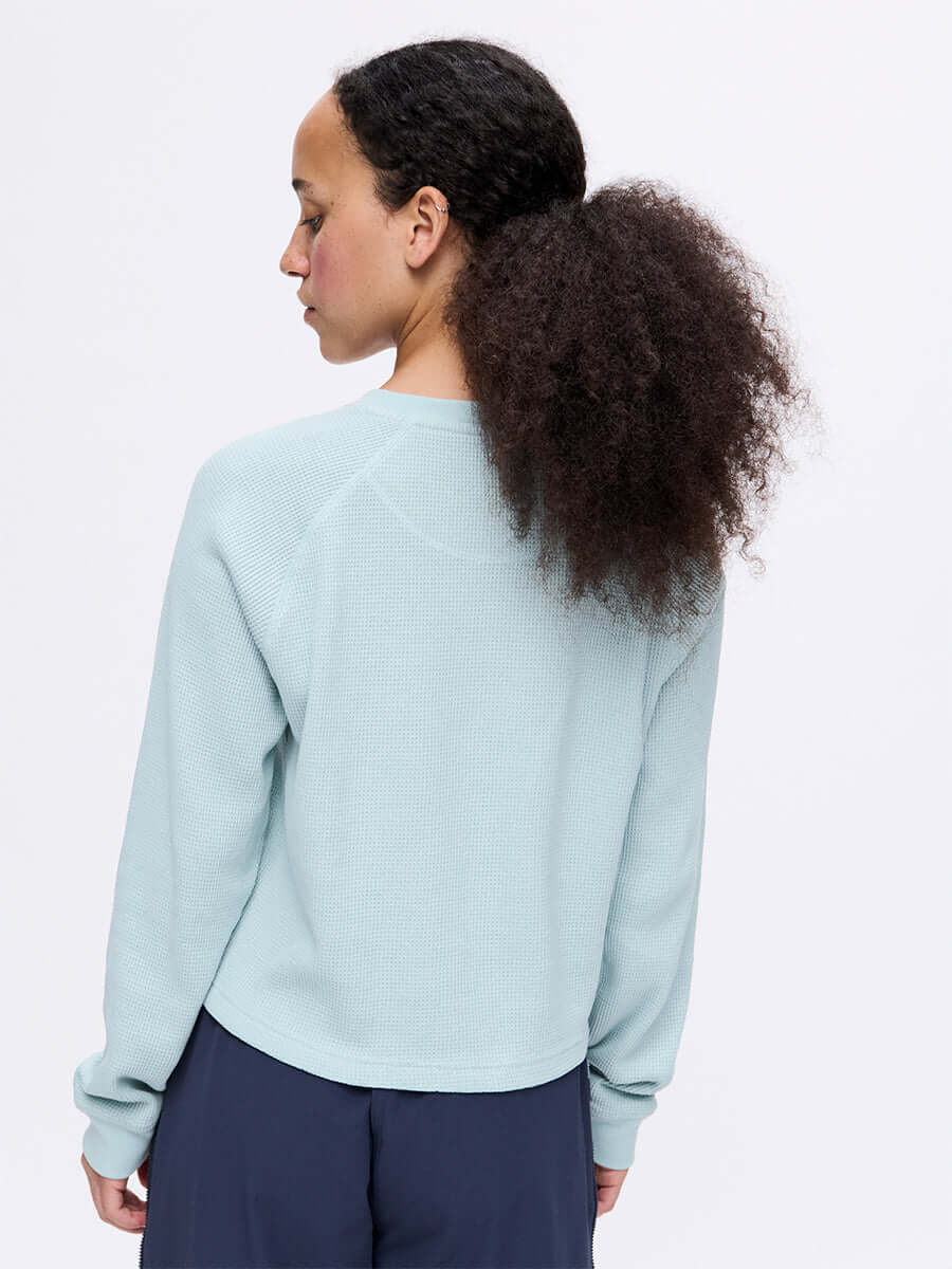 Waffle Longsleeve in 100% Cotton Knit - Steel | Outdoor Voices