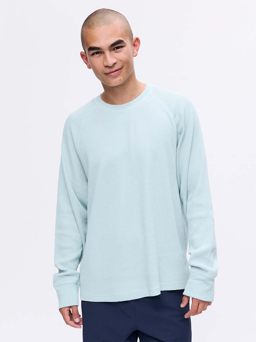 Waffle Longsleeve Tee in Steel | Men's Tees | Outdoor Voices