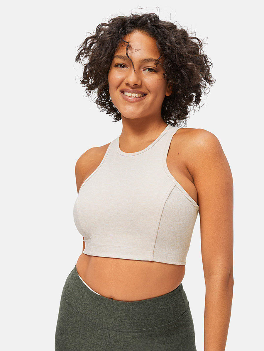 Outdoor Voices, Tops, Outdoor Voices Athena Crop Top Compression Tank In  Heathered Gray Size Small
