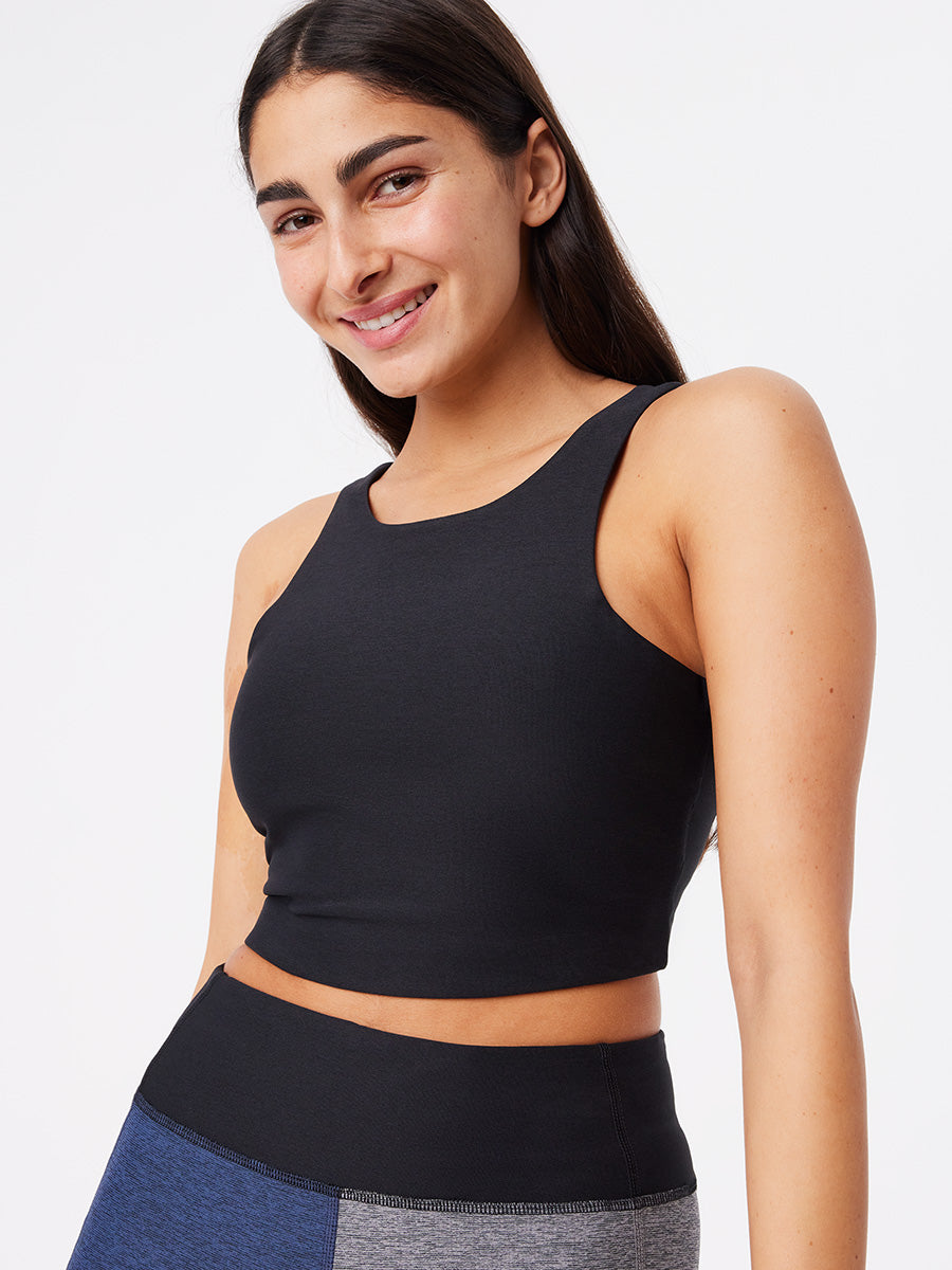 Black Tank Crop Top